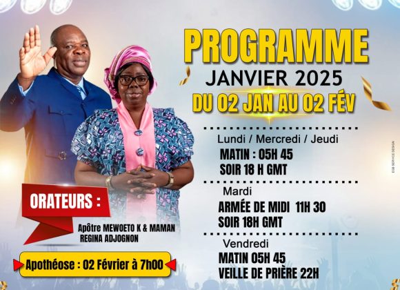 Programme de Janvier 2025